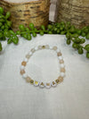 Personalized Marble, Quartz, Gold-Filled Bracelet