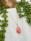 Dyed Quartz Pendant Necklace