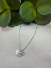 Personalized Sterling Silver Box Chain with Mama and Birthstone Charms Necklace