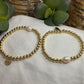 Personalized Gold Bead and Fresh Water Pearl Bracelet