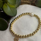 Personalized Gold Bead and Fresh Water Pearl Bracelet